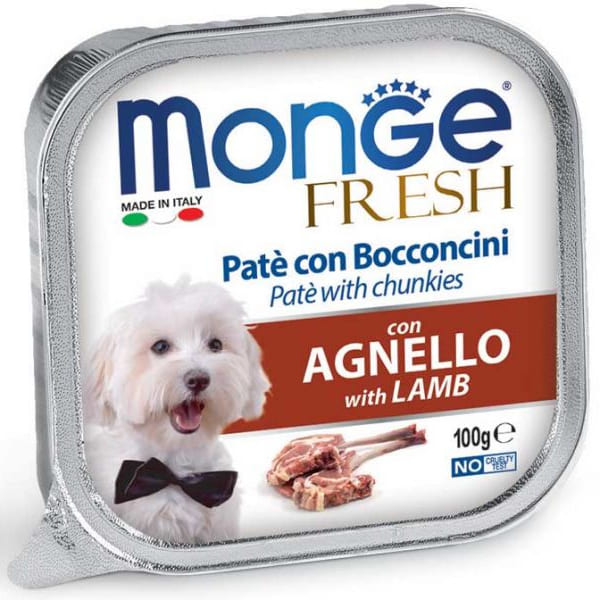 MONGE DOG FRESH LAMB suņu konservi pastēte Jērs 100g